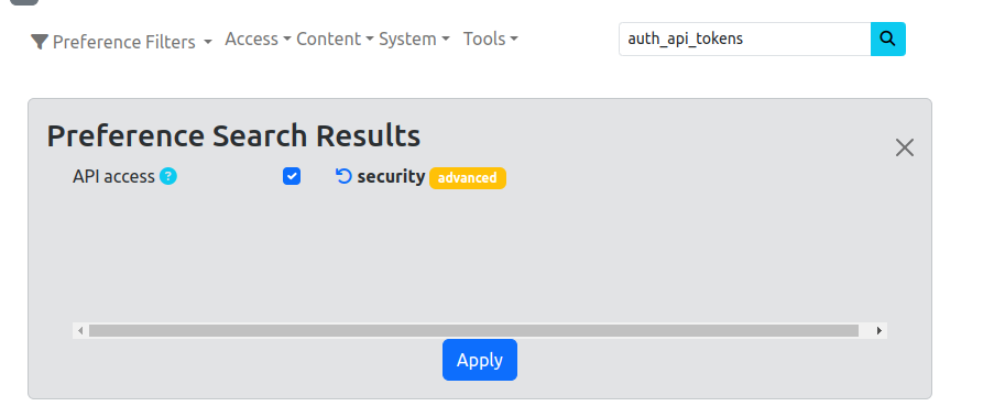Enable API access
