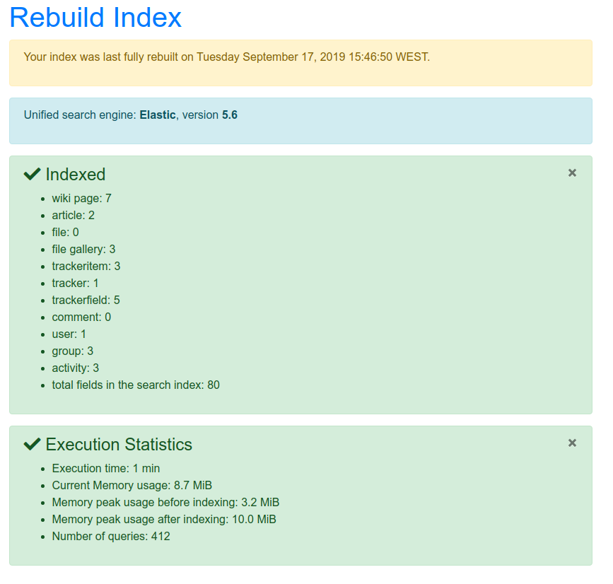 Index Rebuilt Success