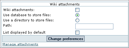 Wiki Attachments Preferences